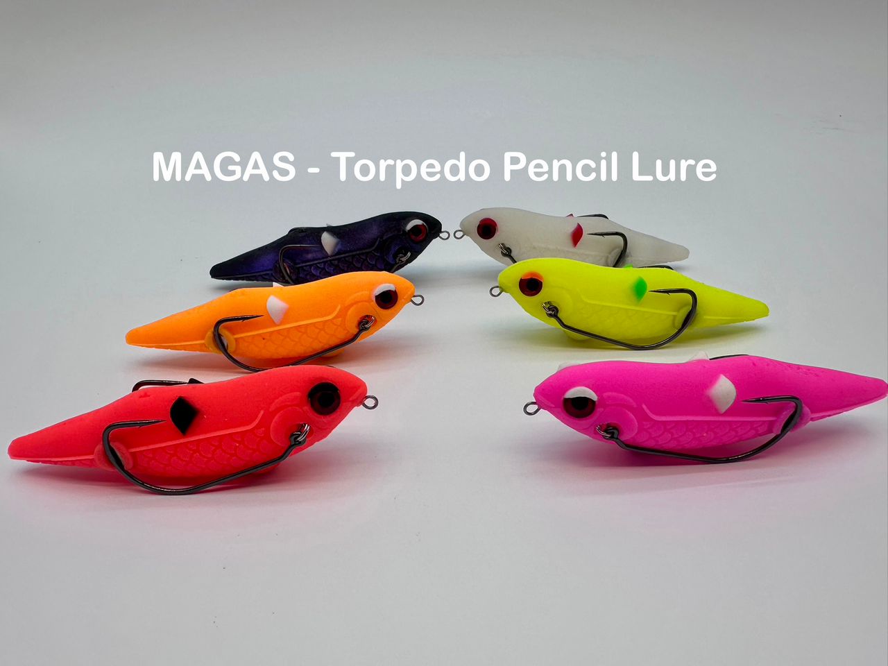 MAGAS Torpedo-100 pencil topwater soft silicone anti-snag fishing lure with patented Magnetic Anti-Snag System for surface fishing