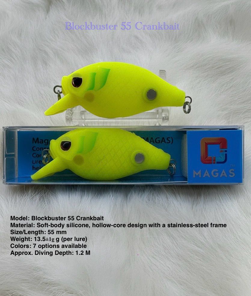 crank fishing lures malaysia Blockbuster-55 Crankbait (CB) – MY TACKLE R&D ENTERPRISE