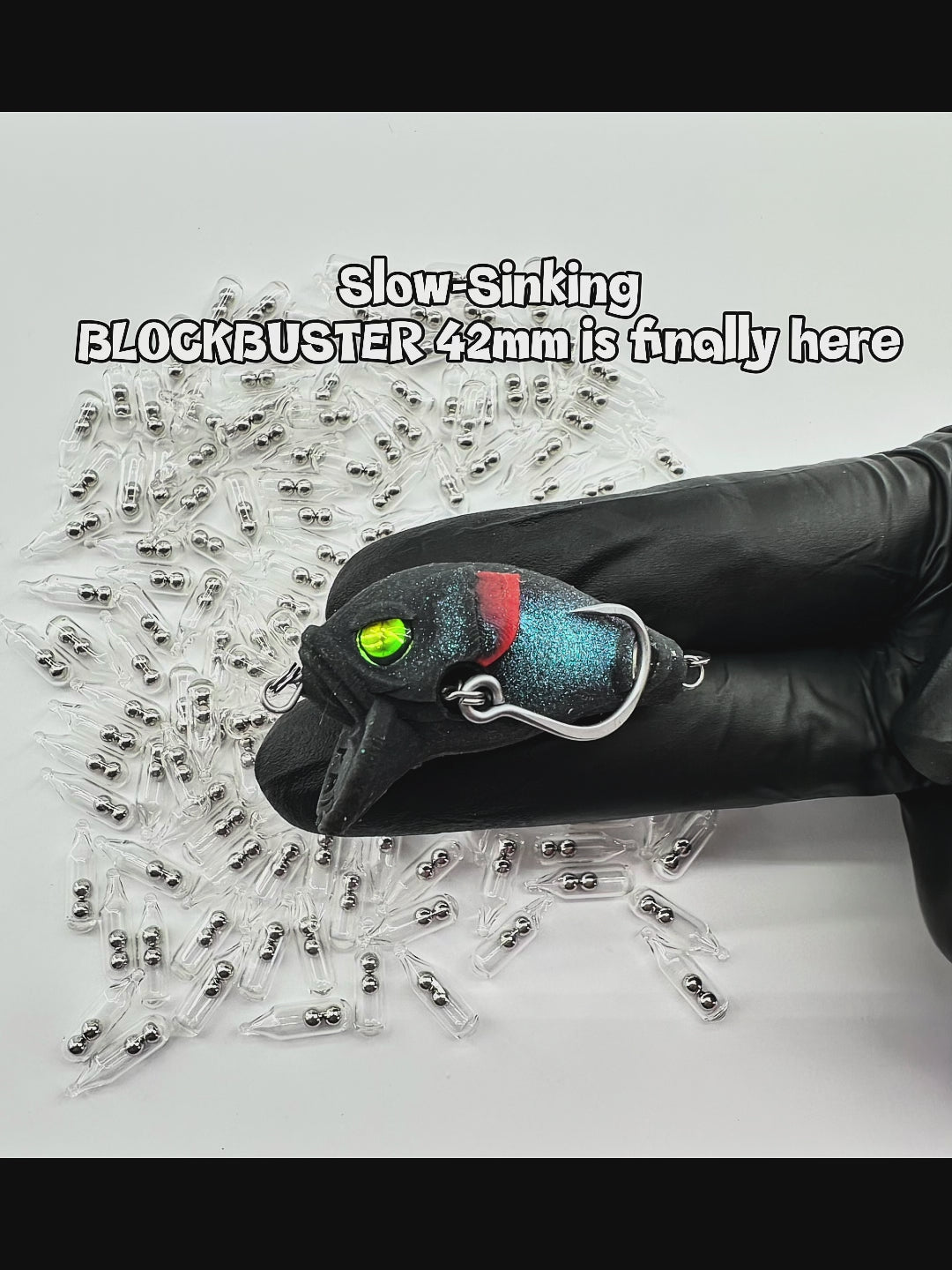 Demo video of MAGAS Blockbuster-42 Subsurface slow-sinking soft silicone anti-snag fishing lure with removable glass rattle and patented Magnetic Anti-Snag System.