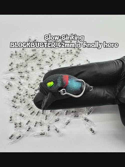 Demo video of MAGAS Blockbuster-42 Subsurface slow-sinking soft silicone anti-snag fishing lure with removable glass rattle and patented Magnetic Anti-Snag System.